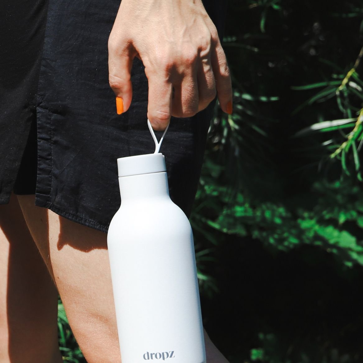 dropz Bottle white - 0.5l wirh storage compartment