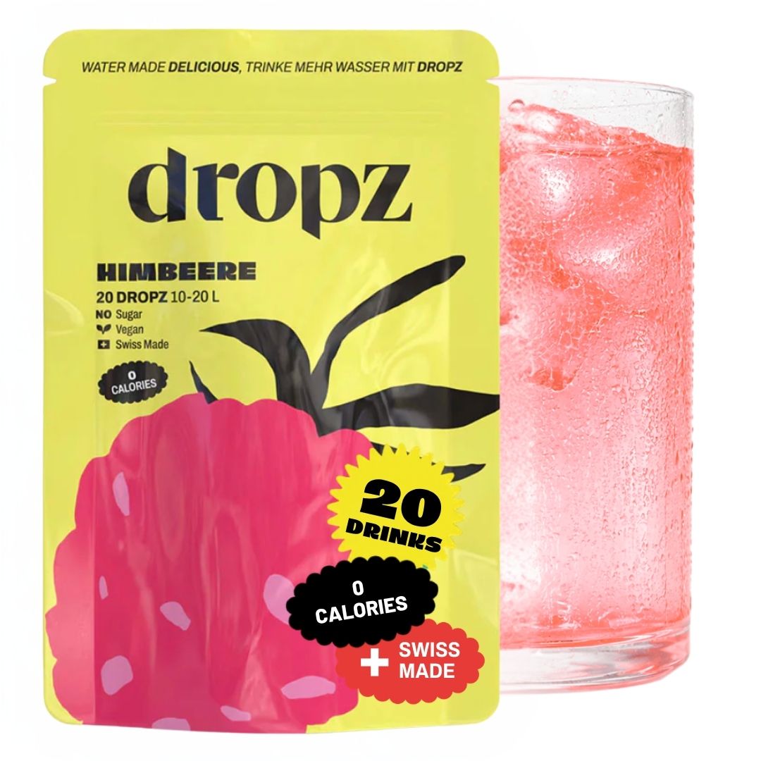 dropz water with raspberry flavor