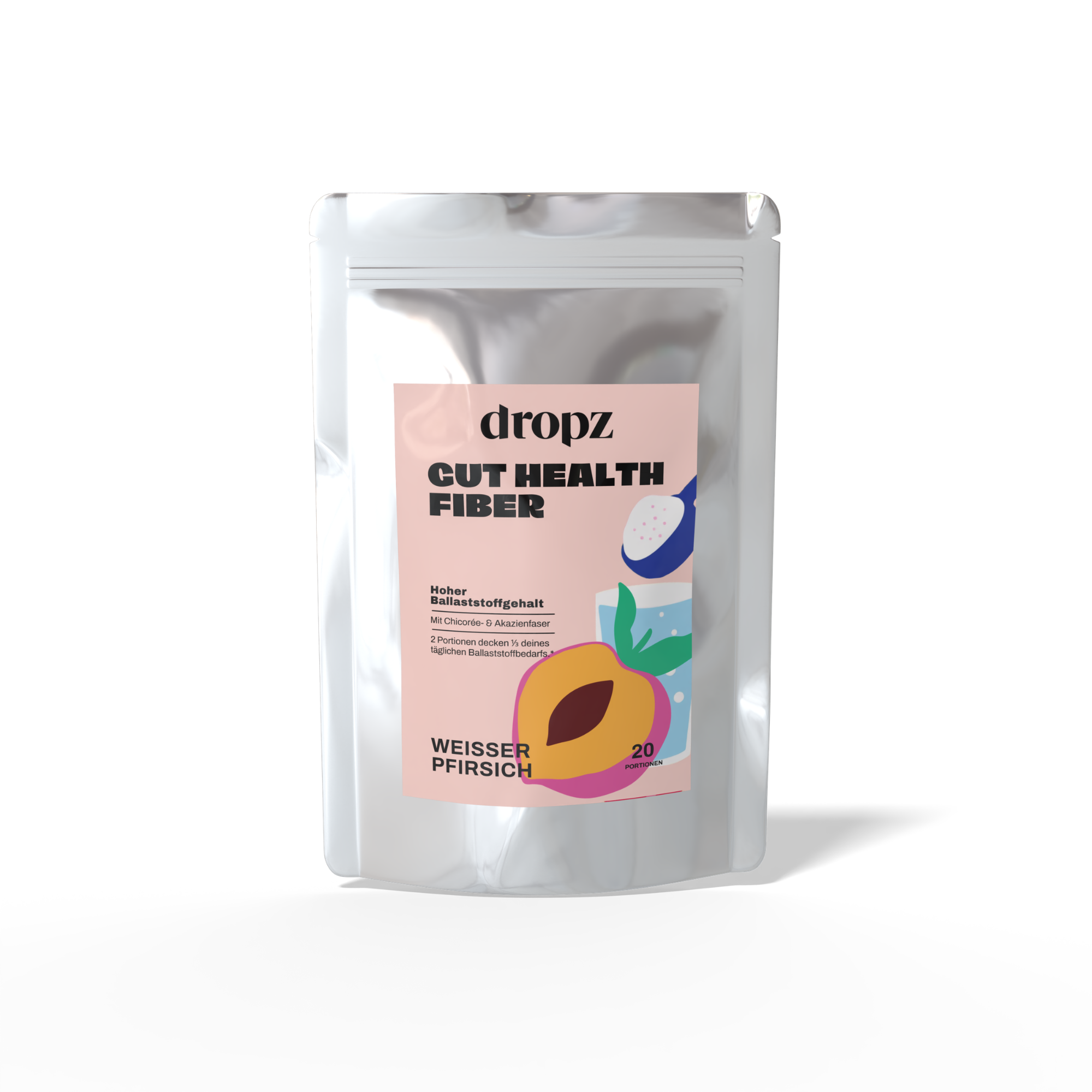 dropz- Gut Health Fiber Weisser Pfirsich