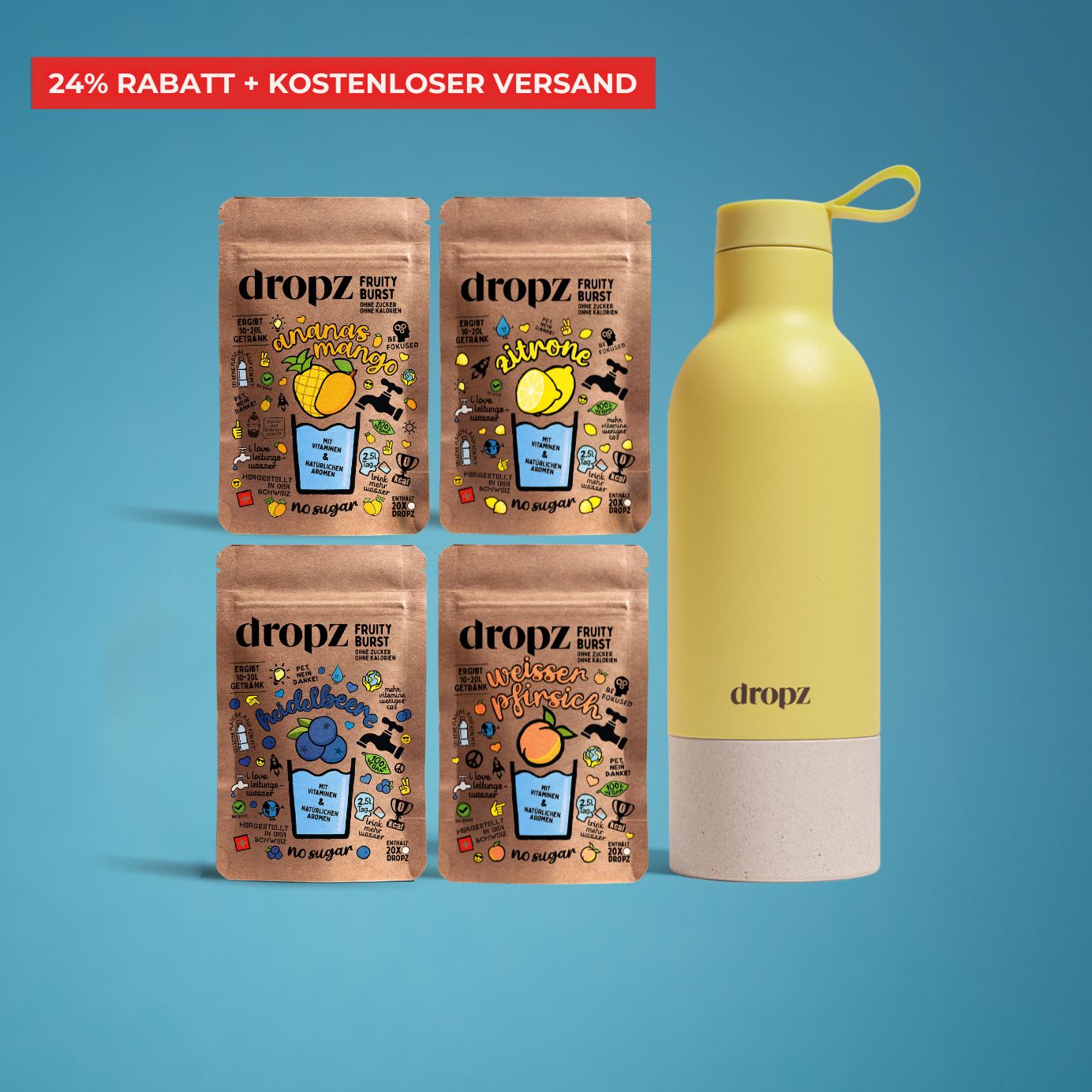 Kits de démarrage - dropz + bouteille au choix