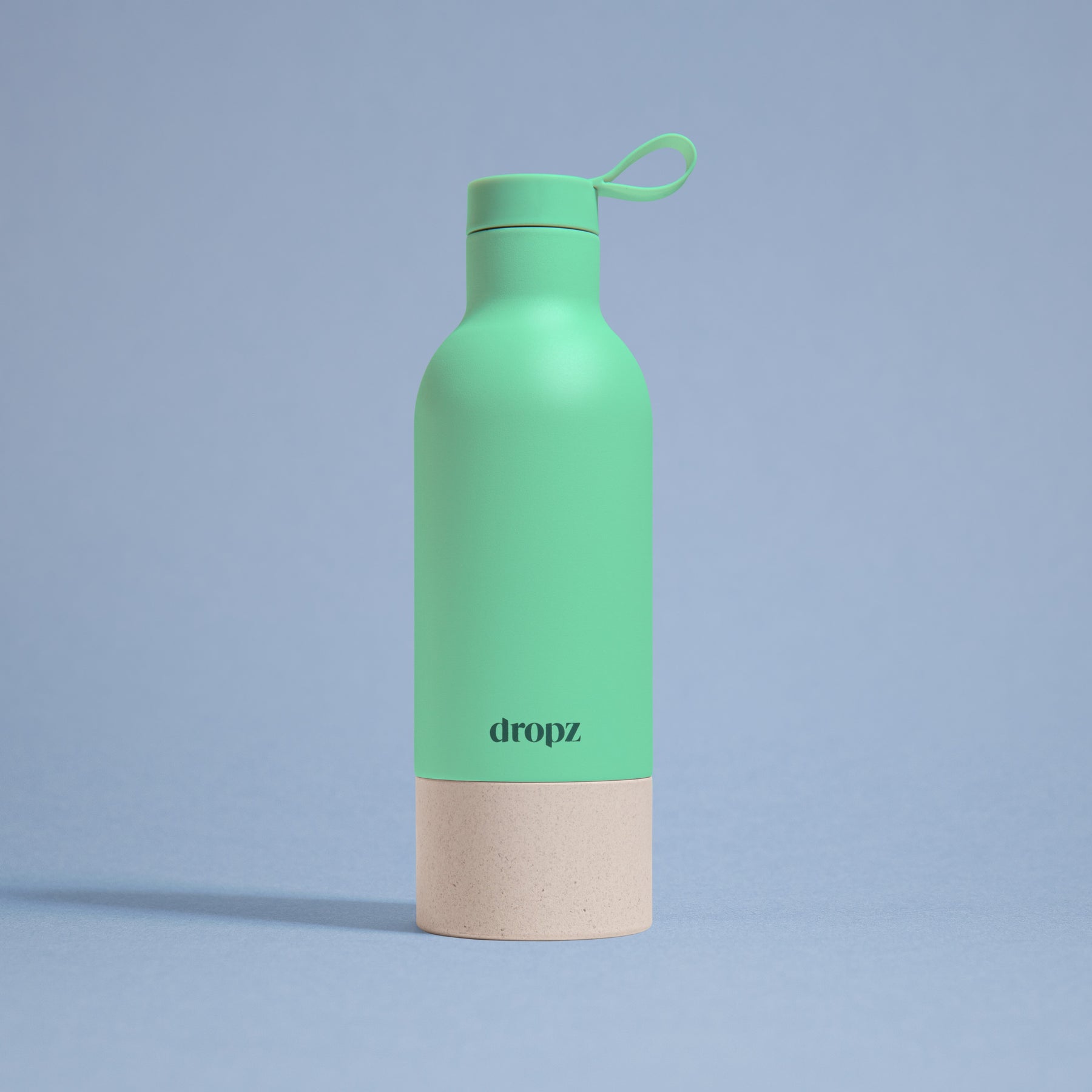 dropz Flasche Mintgreen - 0.5 L mit Aufbewahrungsfach
