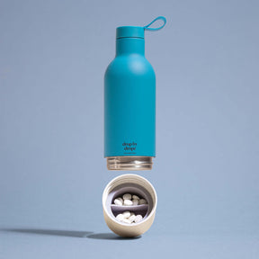 dropz Flasche Blue Ocean Edition - 0.5 L mit Aufbewahrungsfach
