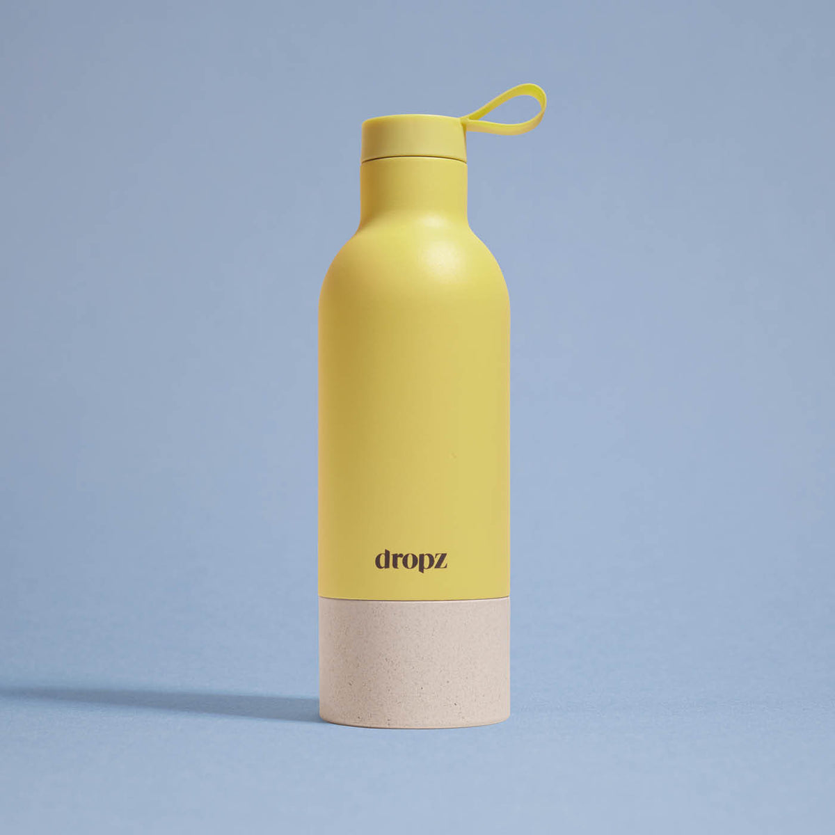 dropz Flasche Yellow - 0.5 L mit Aufbewahrungsfach
